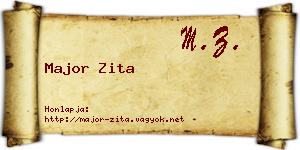 Major Zita névjegykártya